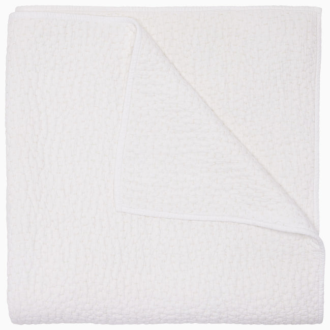John Robshaw Organic Hand Stitched White Quilt