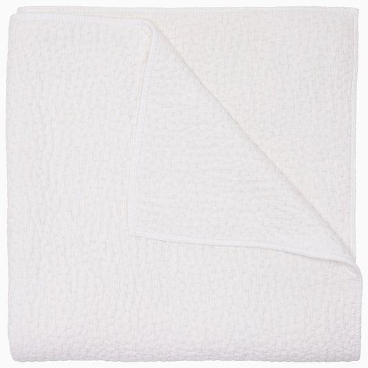 John Robshaw Organic Hand Stitched White Quilt