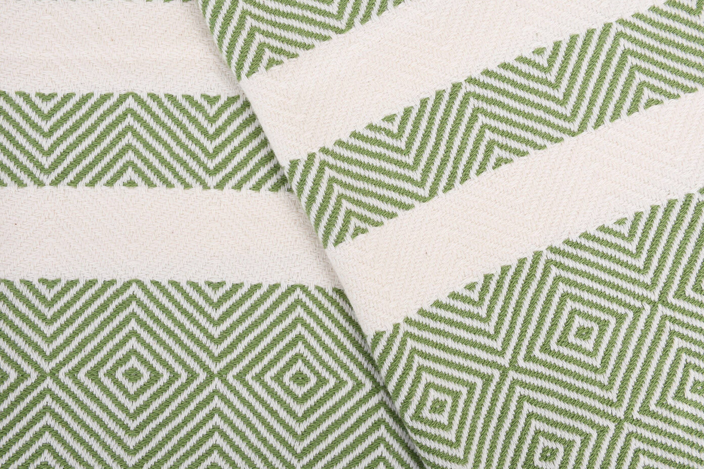 Organic Kitchen Towel, Embroidered Hand Towel, Khaki Green