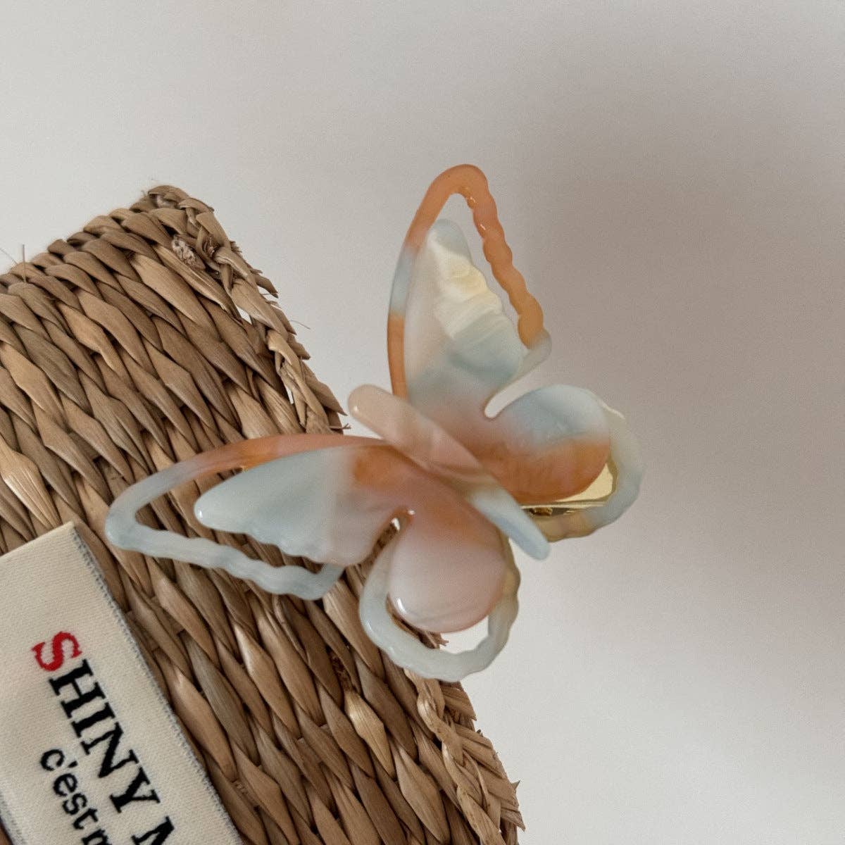 Elegant Iridescent Butterfly Acetate Hair Clip DP25E872: C4