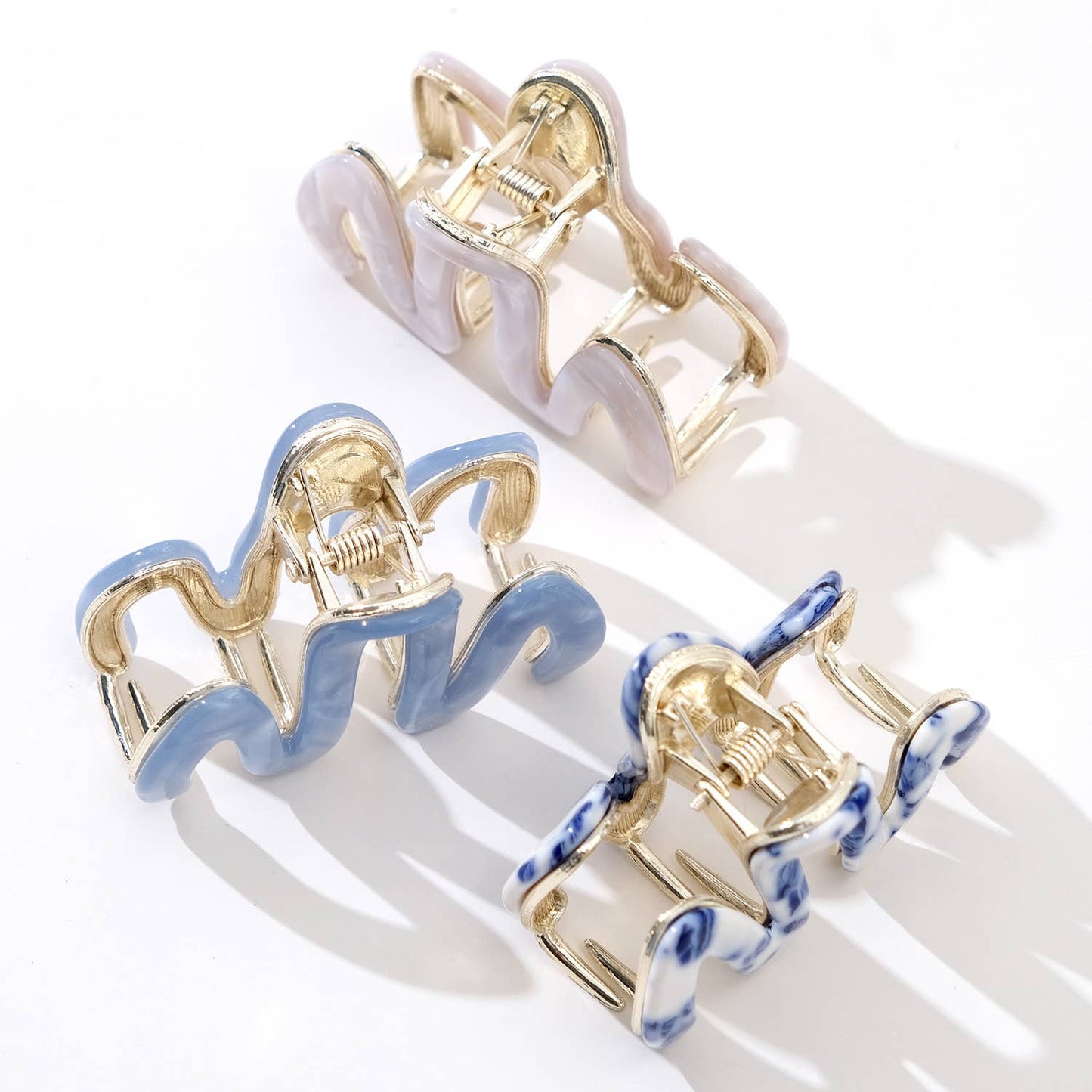 Willow Mini Coastal Metal Squiggle Claw Clip - Mini: Assorted