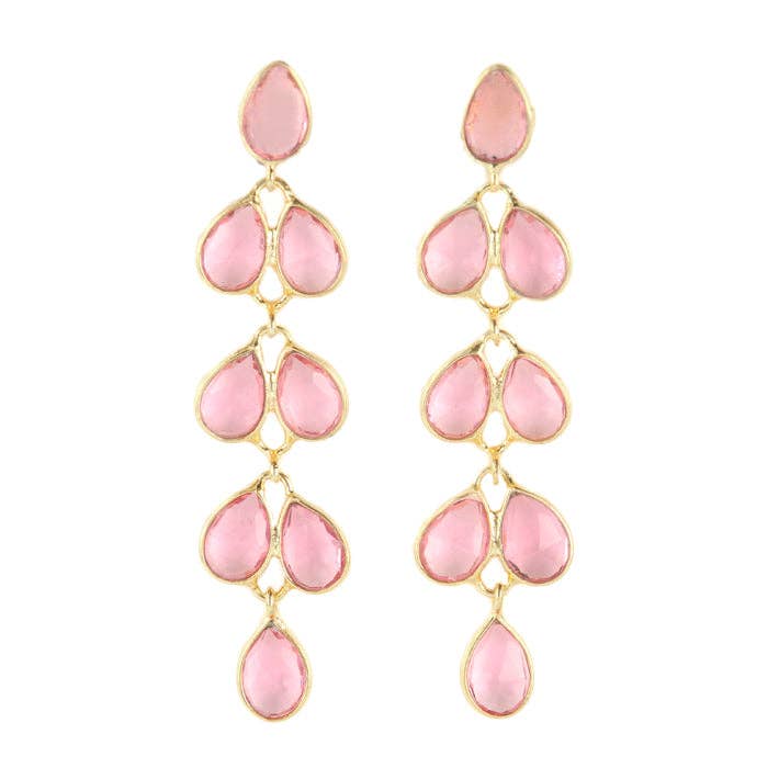 Mia Gold Earring - 11 Gemstone Options: Turquoise