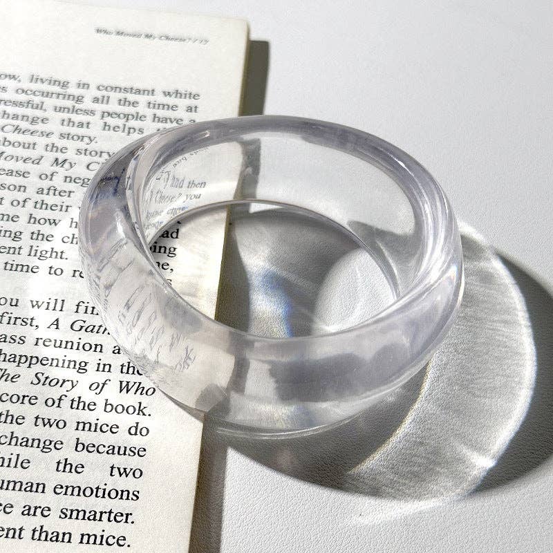 Irregular Wide Acrylic Simple Bracelets DP25B586: E