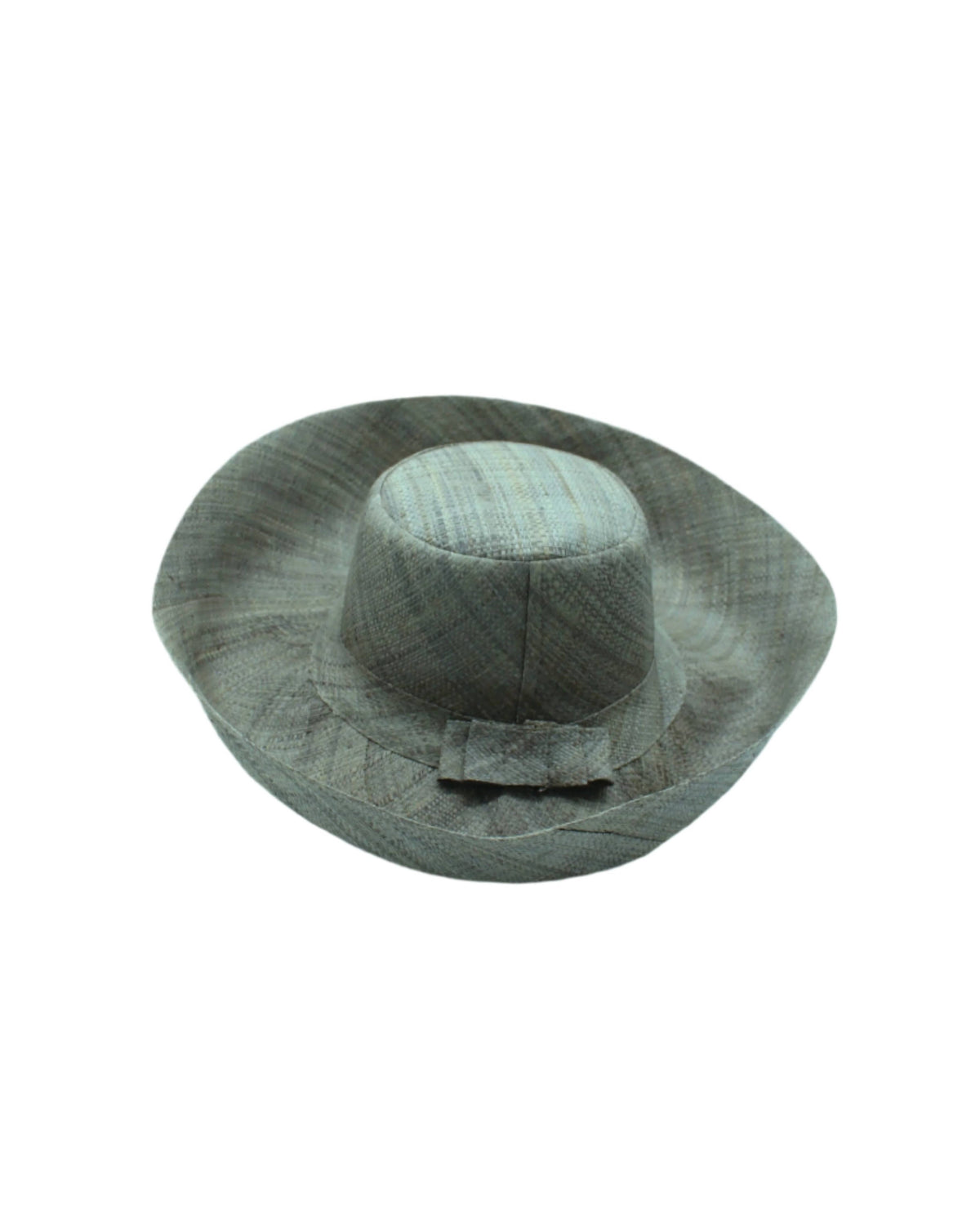 Monica 5" & 7" Wide Brim Solid Color Packable Raffia Straw Sun Hats: Sea Sage / 7 Inch