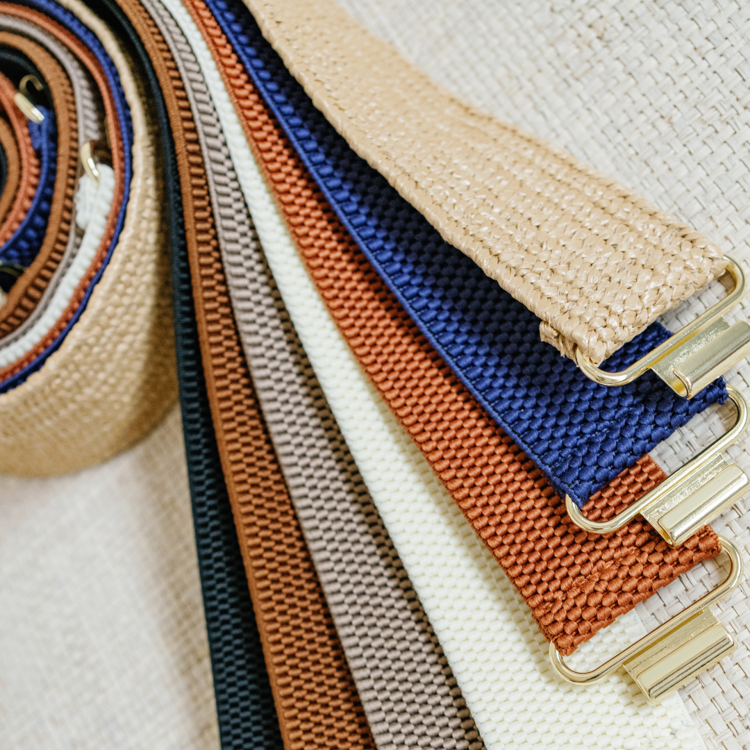 Light Raffia Interchangeable Stretch Belt Band: Light Raffia / M