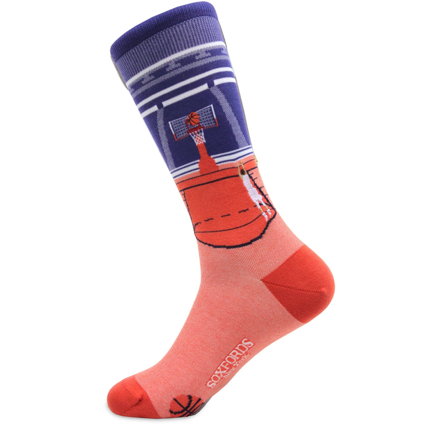 "Jump Shot" - Basketball Themed Fine Men's Socks