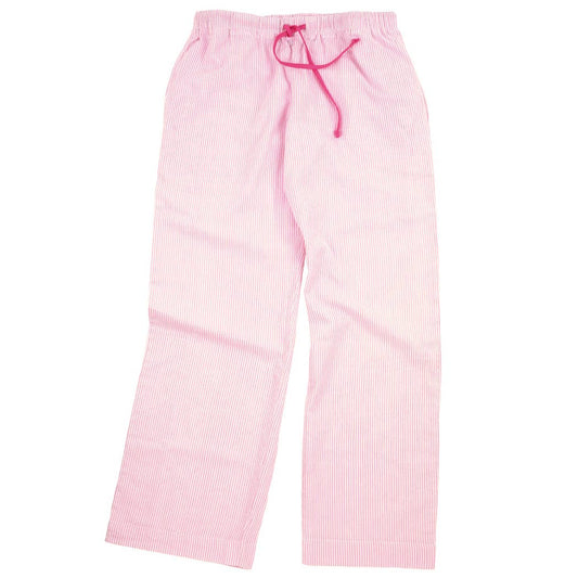 Pink Seersucker Sleep Pants: M