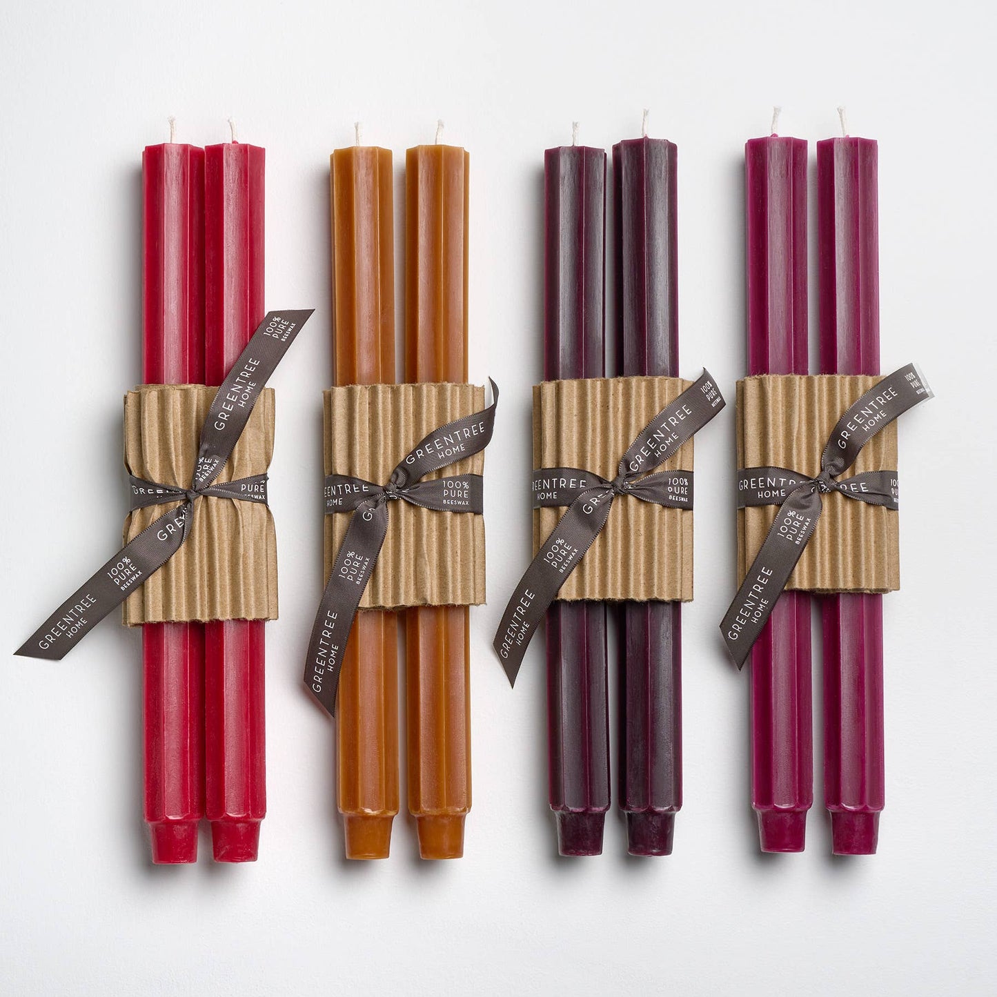 12" Fluted Church Tapers: Blush