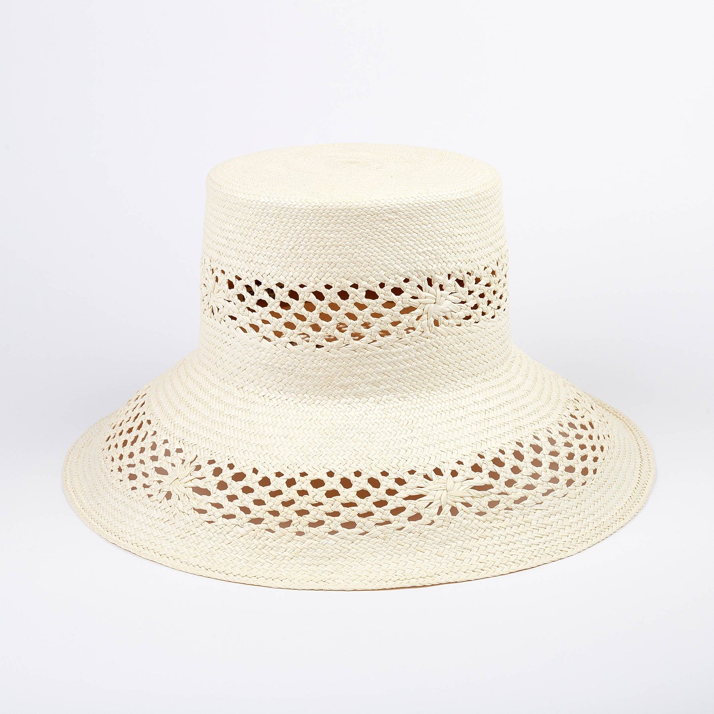 Rose Summer Bucket Hat - Limited Edition Straw Panama Hat: Small