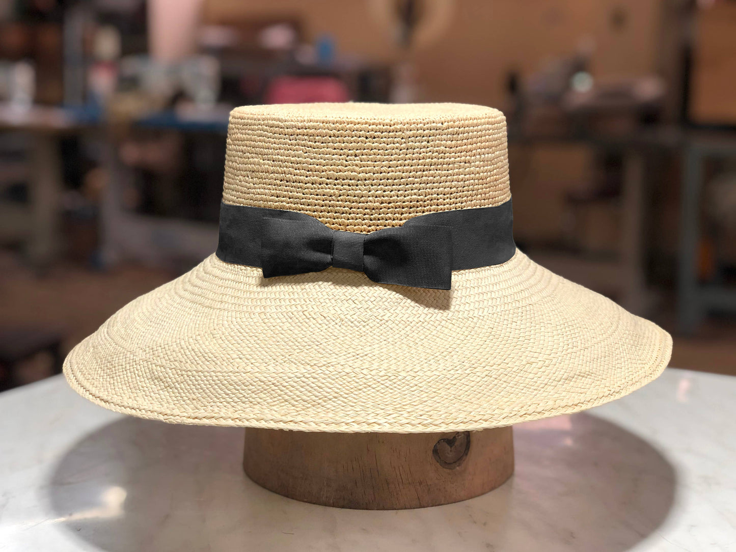 Manabi Summer Bucket Hat- Mixed Crochet Style Panama Hat: One size fits most women