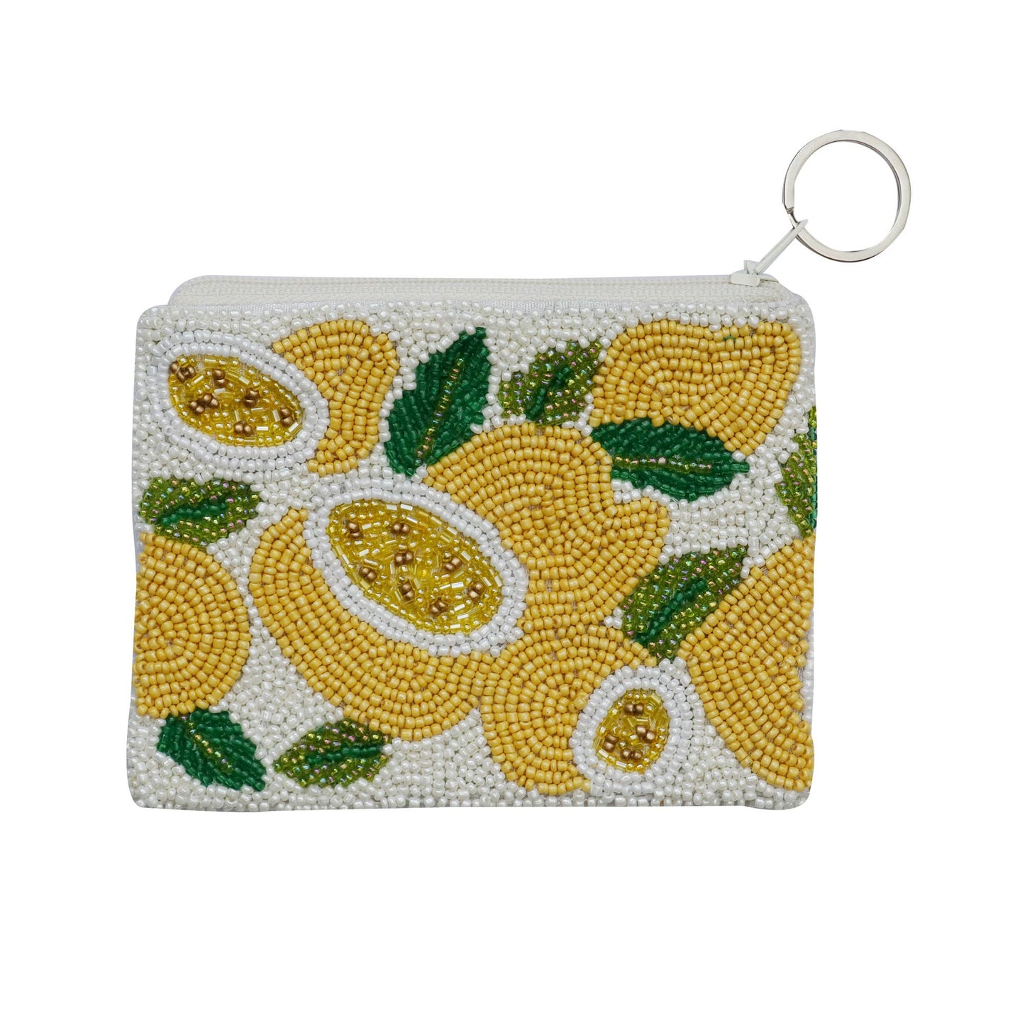 Lemon Beaded Coin Purse