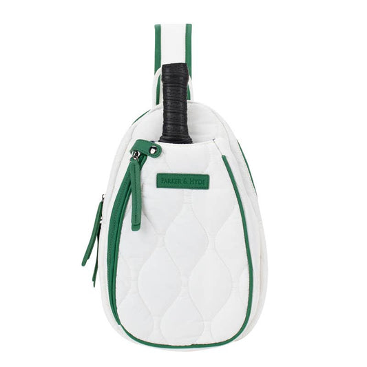 Pickleball Courtside Sling - White / Kelly Green