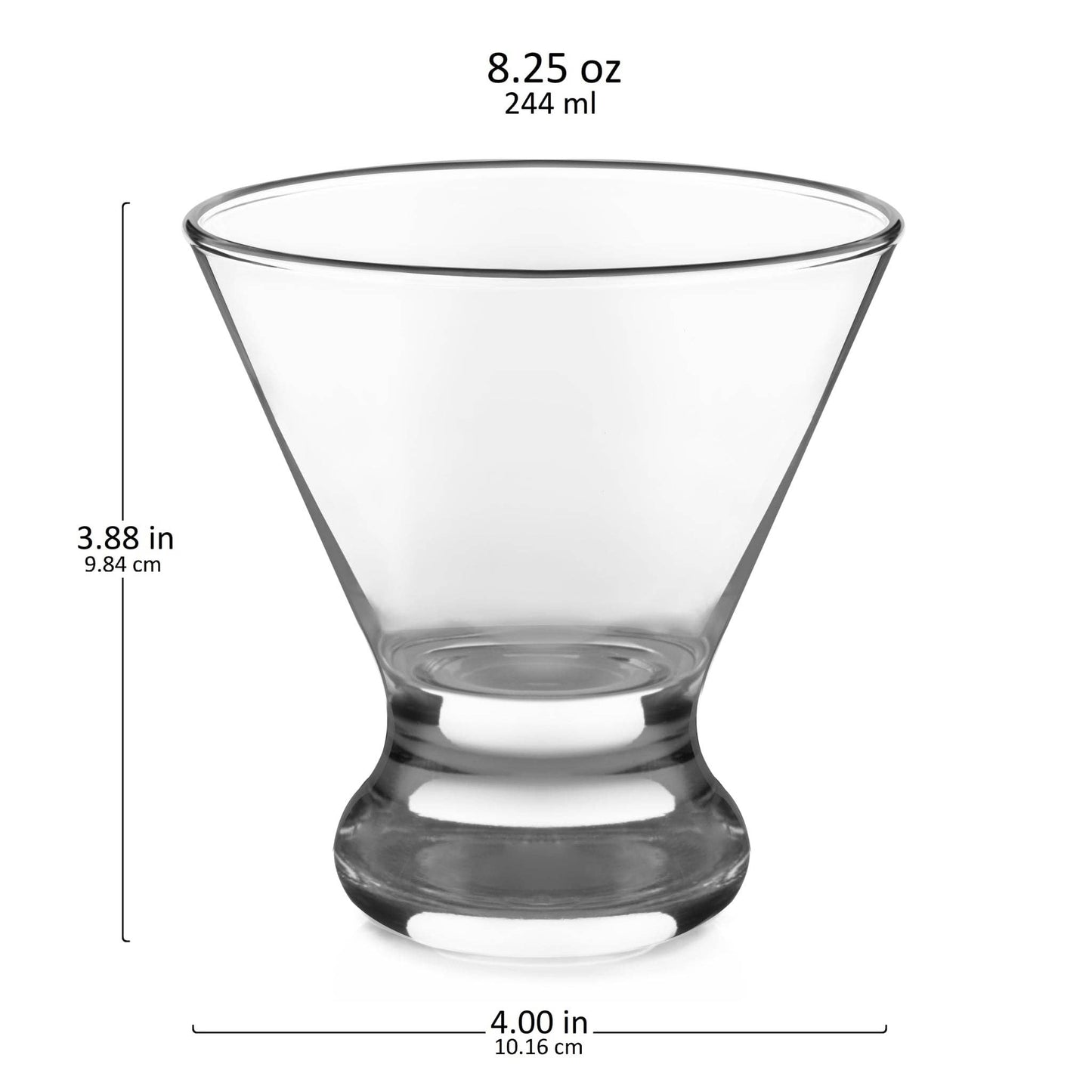 Cosmopolitan Martini Glasses, 8.25 ounce, Set of 4: Set of 4