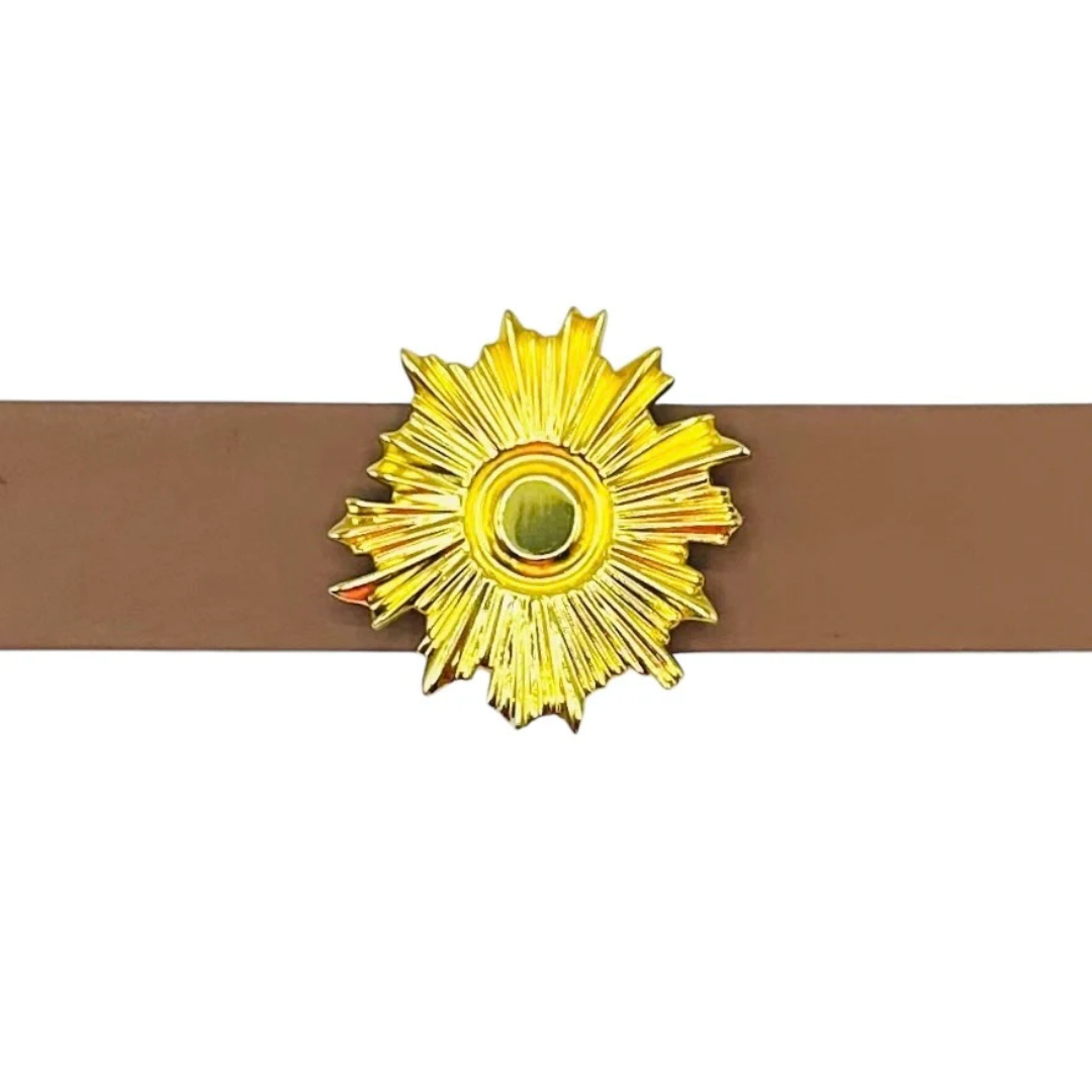 Brown Genuine Leather Interchangeable Stretch Belt: 2