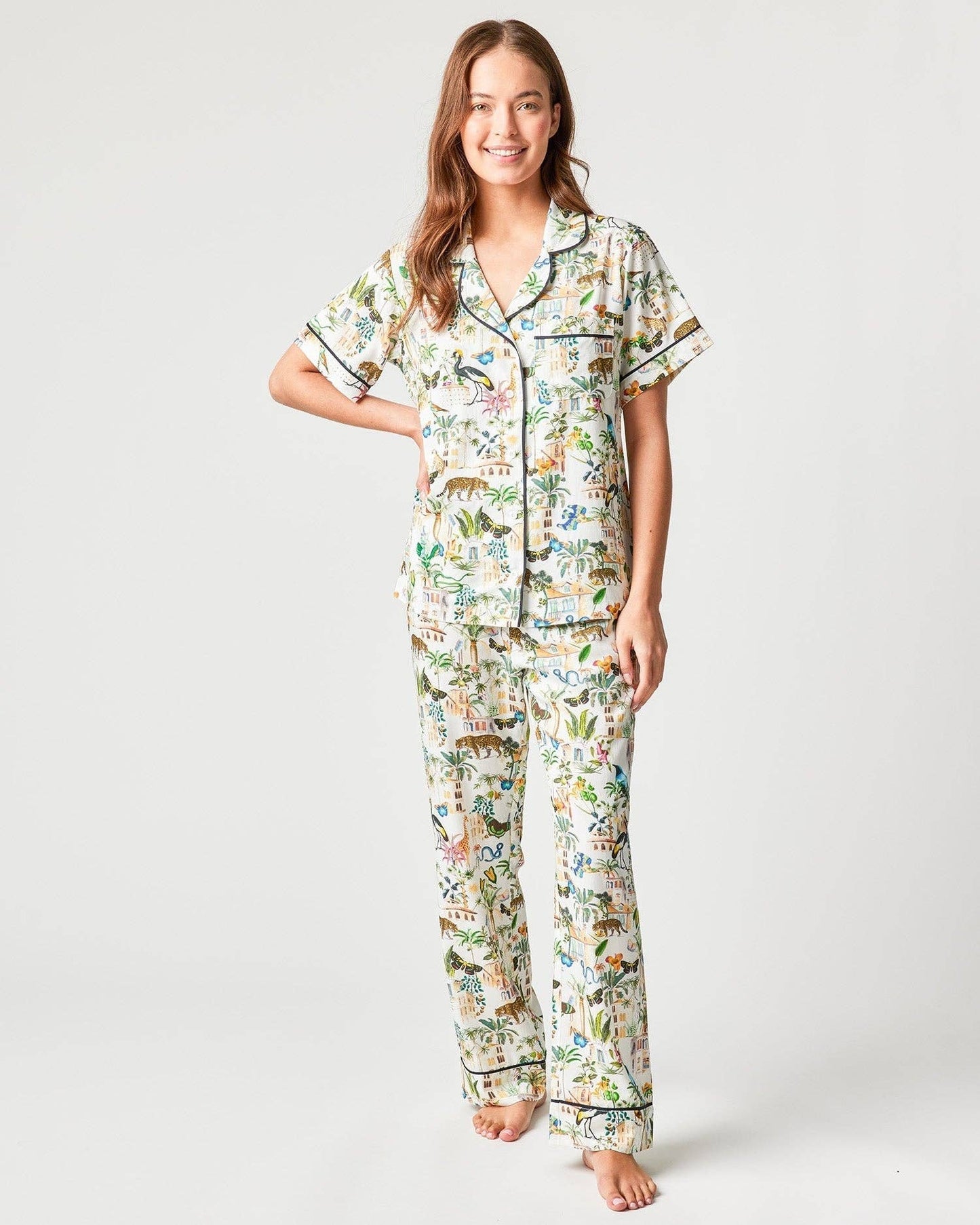 Animal Kingdom Pajama Pants Set: Multi / L