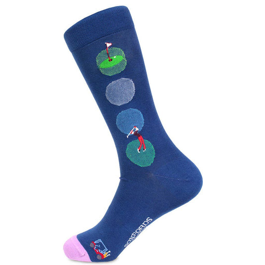 Men’s Golf Themed Pima Cotton Socks - “Golf Clap”
