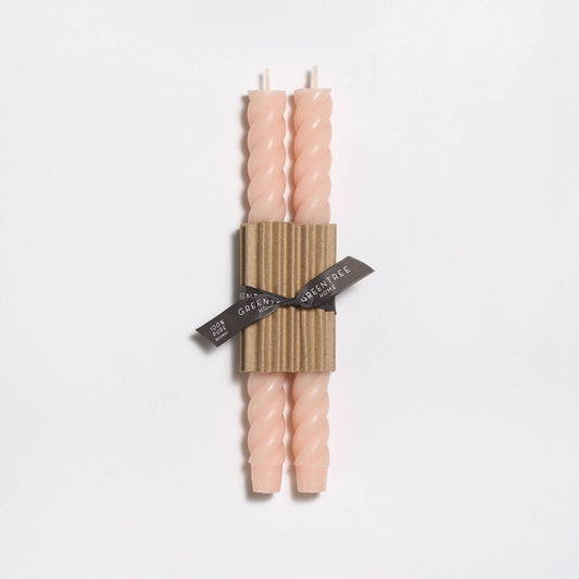 10" Rope Taper Candles: Blush