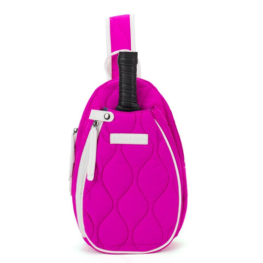 Pickleball Courtside Sling - Vivid Pink / White
