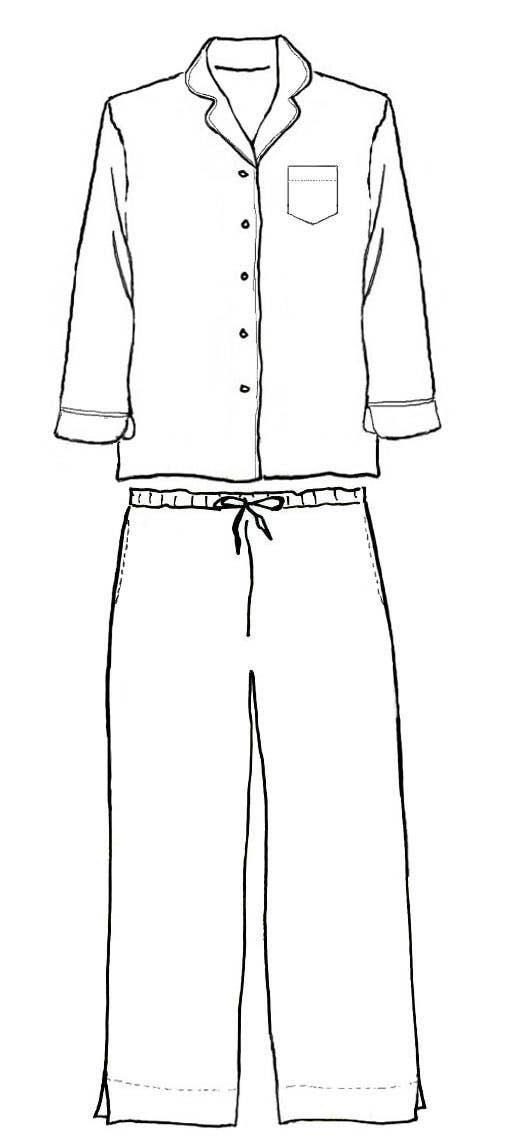 Logan Red Long Sleeve Pajamas: XS