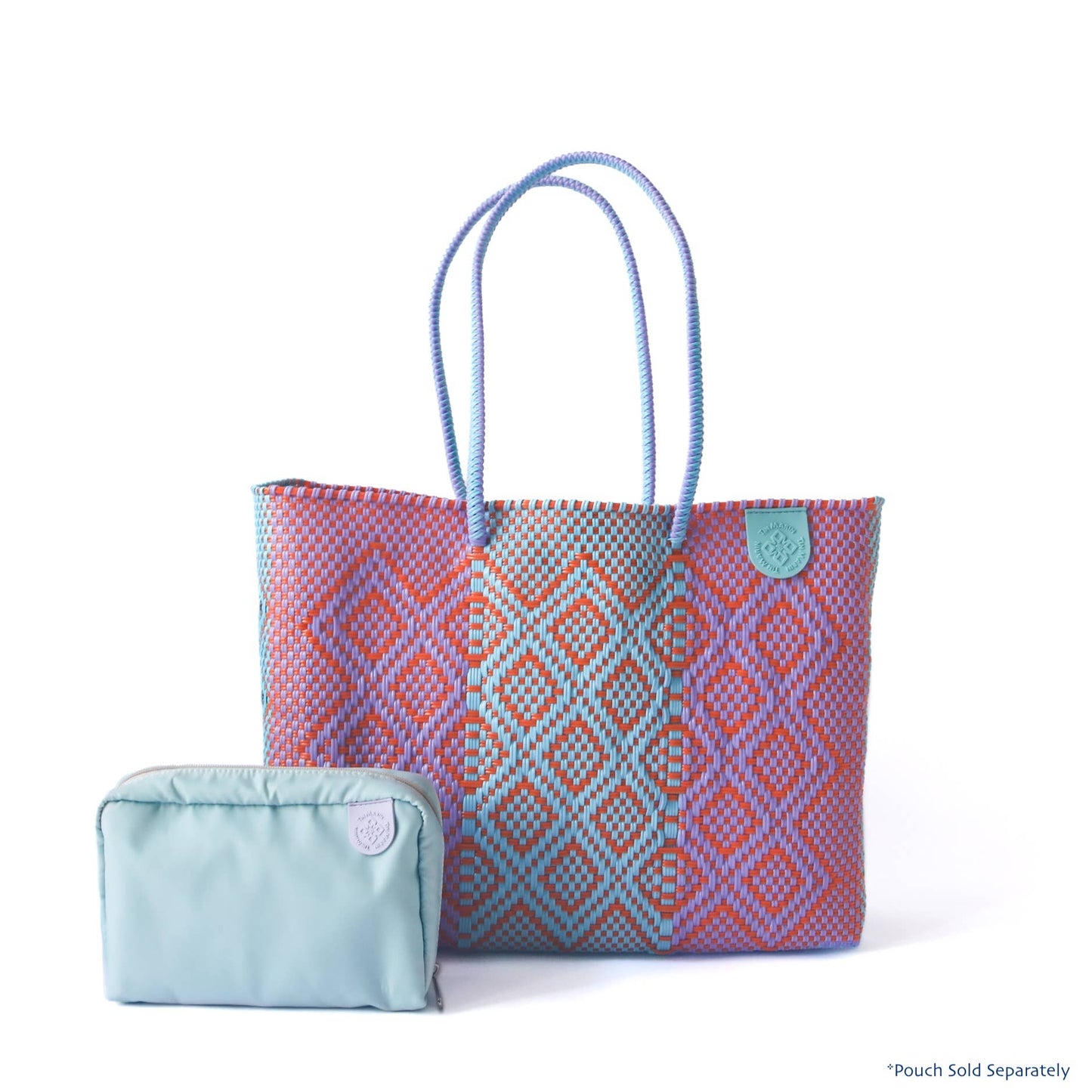 Sunset Woven Plastic Beach Super Tote