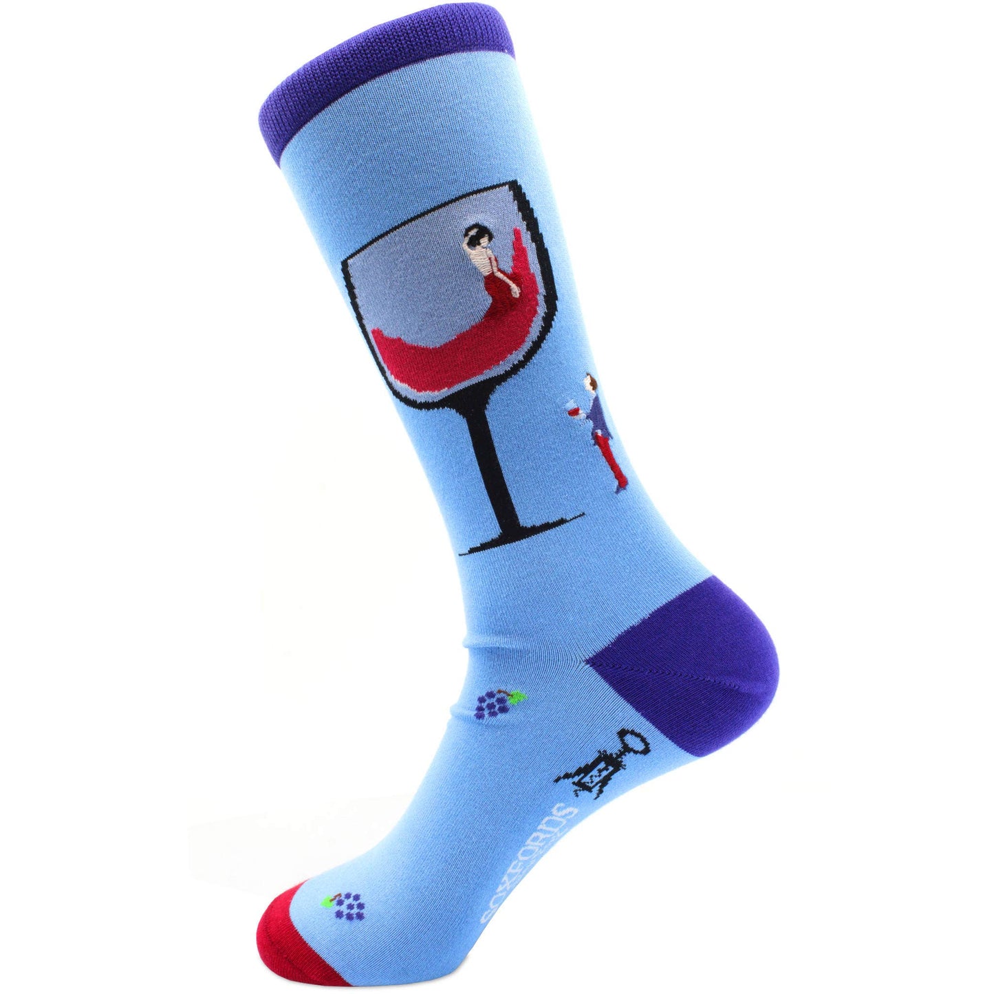 "Wine-Oh!" - Wine Themed Men's Pima Socks