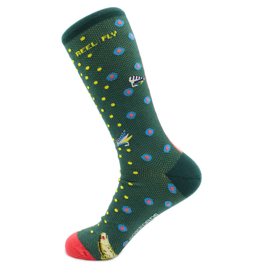 "Keep It Reel" - Fly Fishing Themed Fine Men's Socks