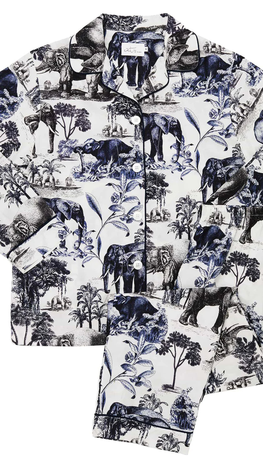 Safari Toile Luxe Pima Cotton Pajama