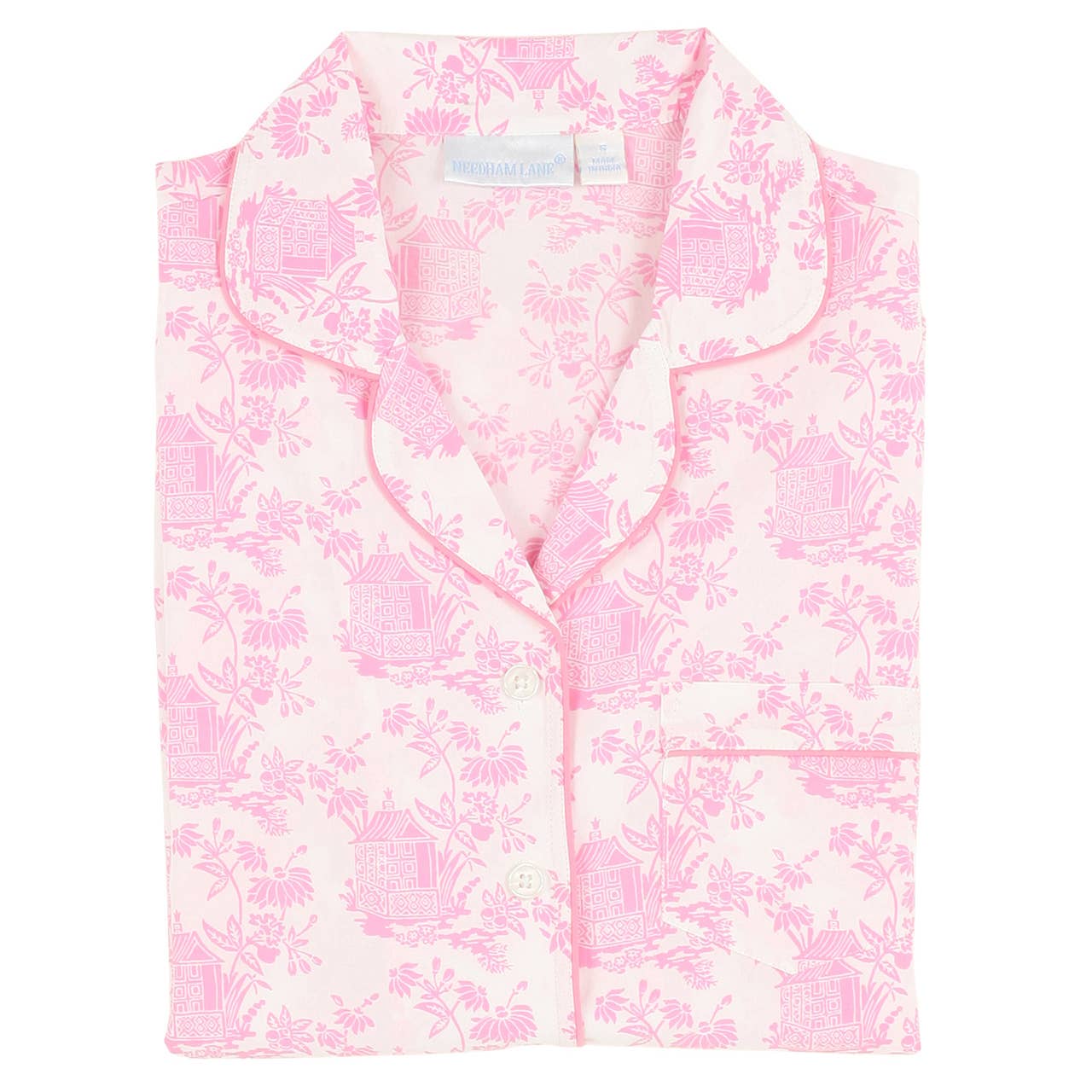 Pagoda Pink Short Sleeve Shorty Pajamas: L