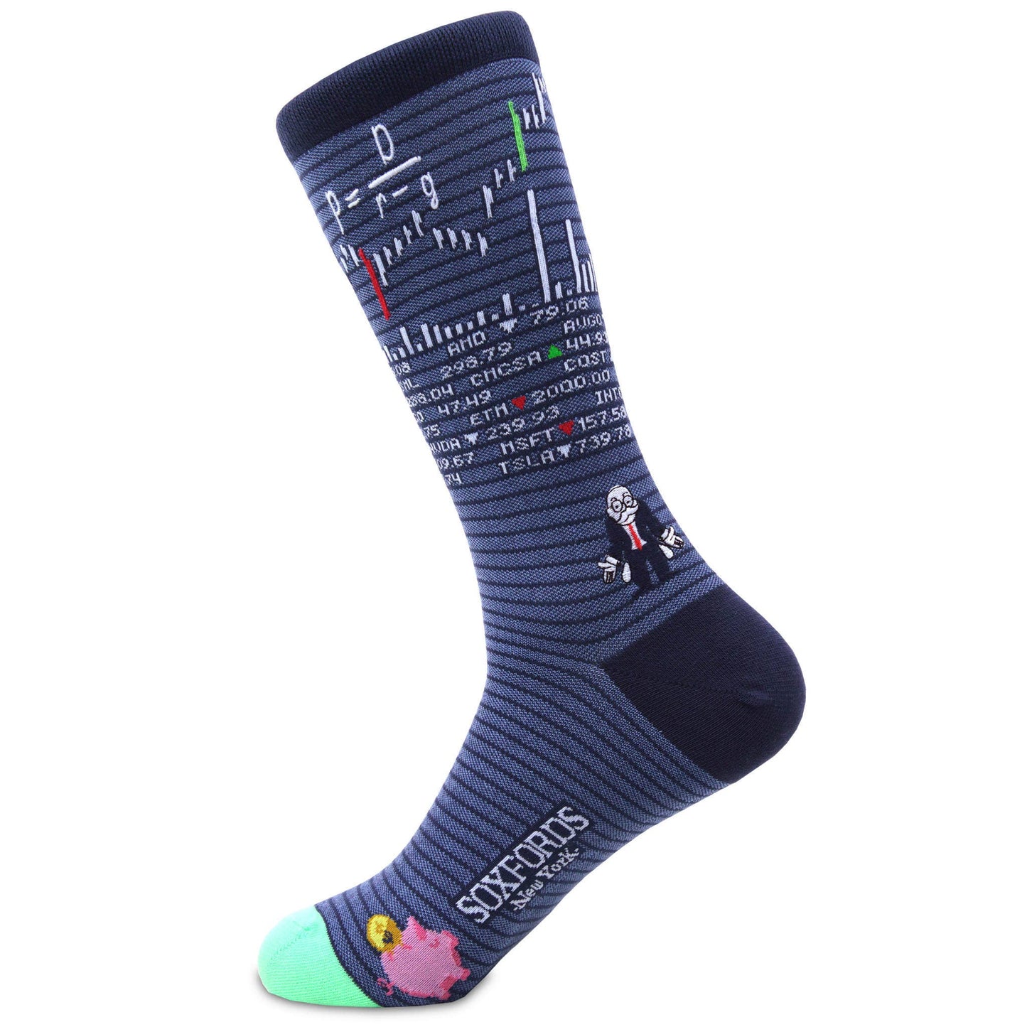 "Random Walk" - Finance Themed Fine Men's Socks