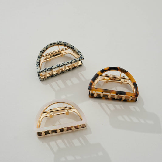 Rosalie Core Classic Half Moon Metal Claw Clip - Small: Assorted