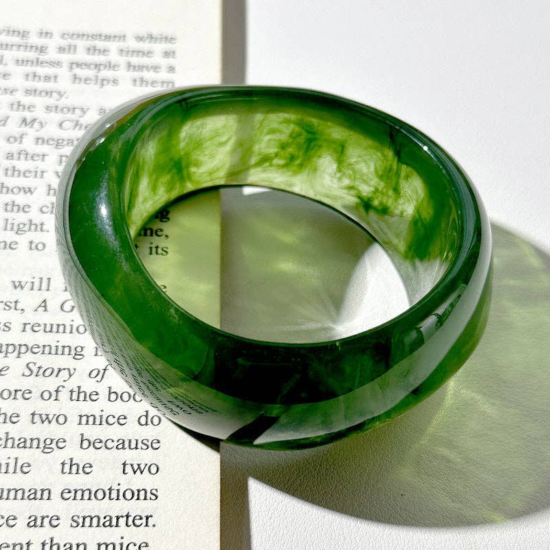 Irregular Wide Acrylic Simple Bracelets DP25B586: B