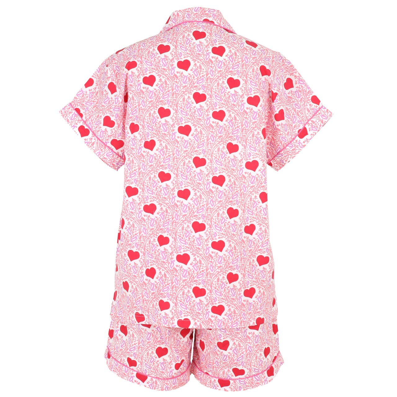 Lotta Love Short Sleeve Shorty Pajamas: L