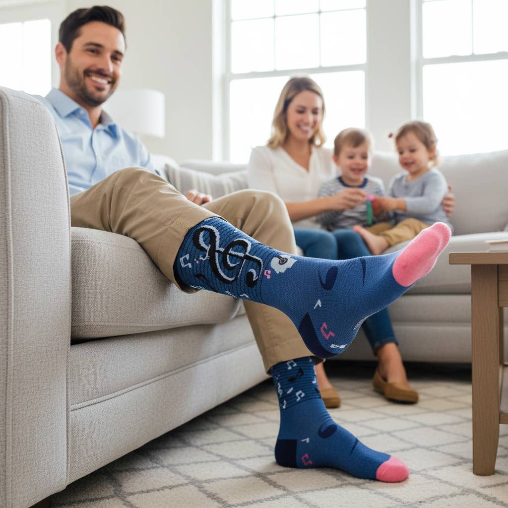"Treble Maker" - Music Themed Fine Men's Socks
