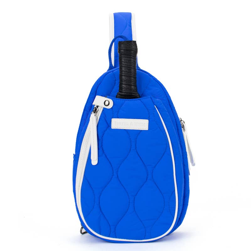 Pickleball Courtside Sling - Electric Blue / White