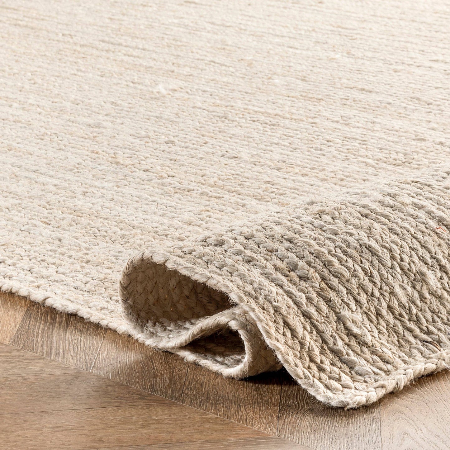 Rigo Hand Woven Farmhouse Jute Area Rug: Natural / Rectangle / 9' X 12'