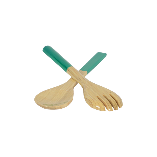 Small Bamboo Server Set: Turquoise
