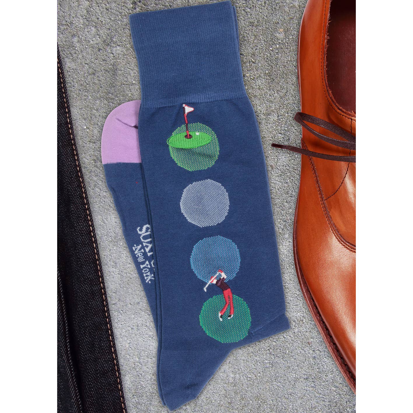 Men’s Golf Themed Pima Cotton Socks - “Golf Clap”
