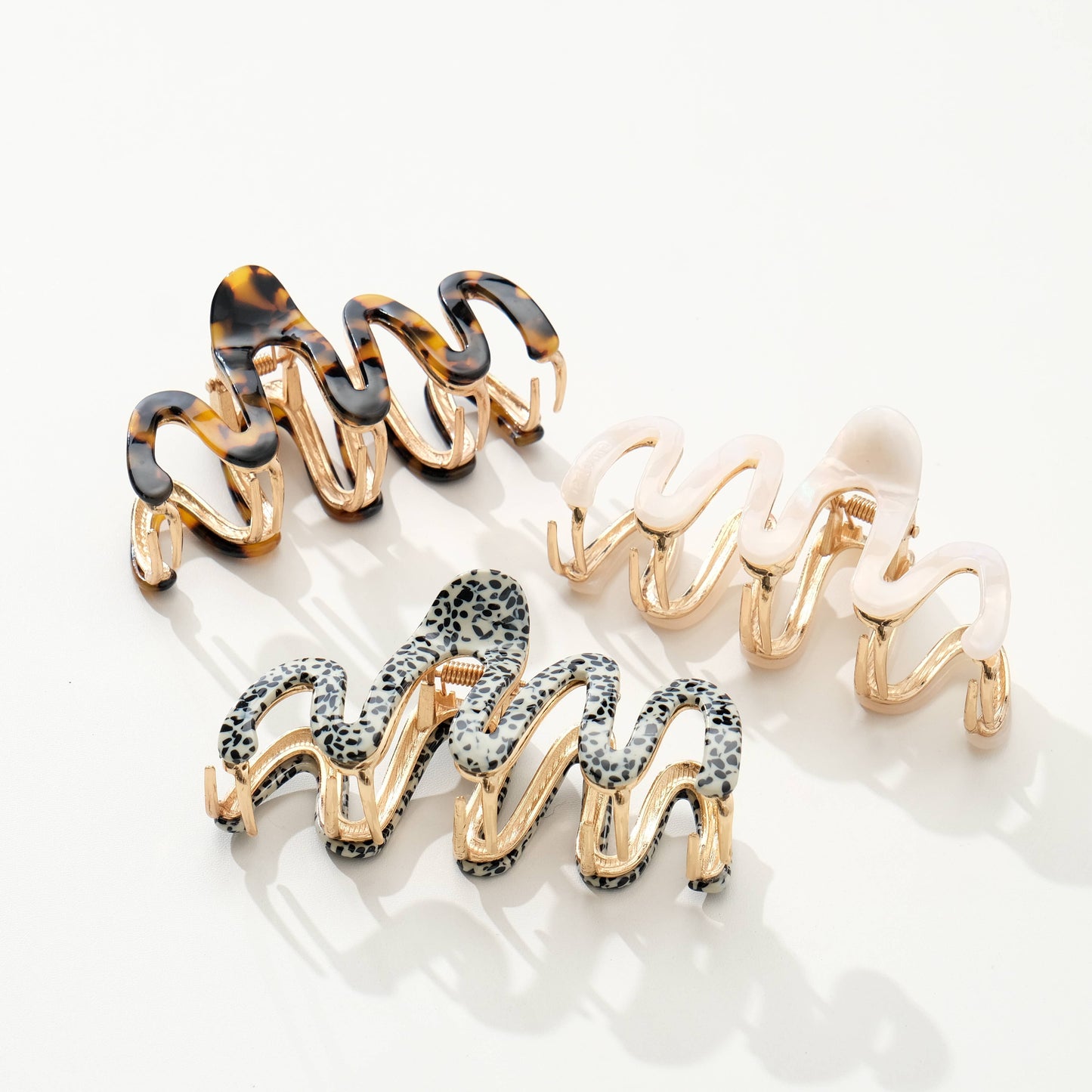 Willow Core Metal Squiggle Claw Clip - Large: Assorted