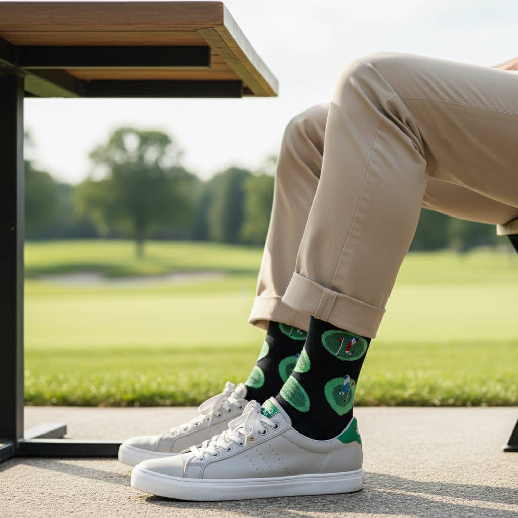 "Putting About" - Golf Themed Fine Men's Socks