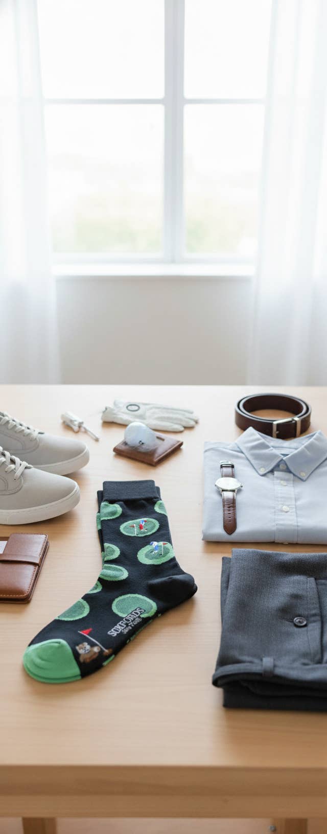 "Putting About" - Golf Themed Fine Men's Socks