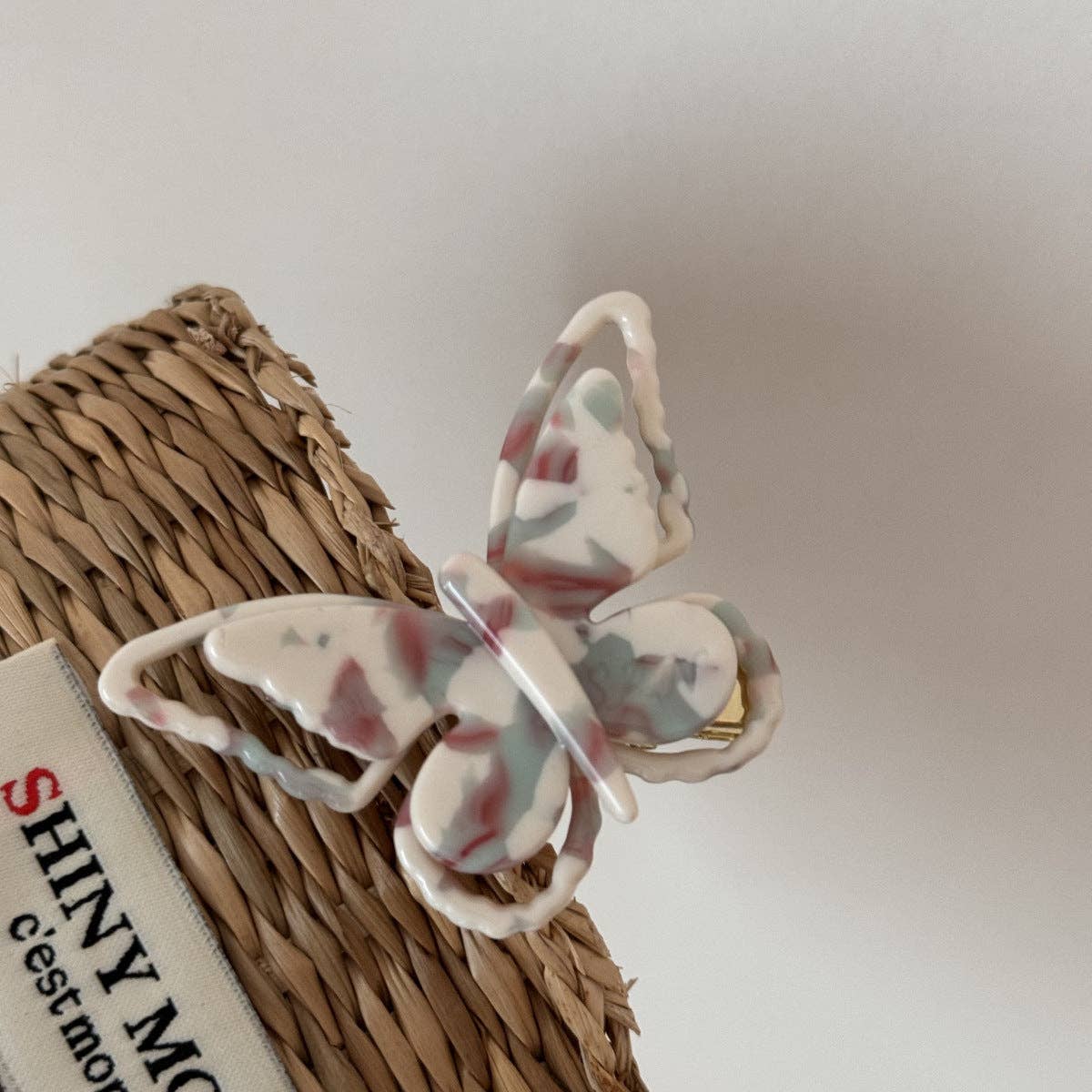 Elegant Iridescent Butterfly Acetate Hair Clip DP25E872: C4