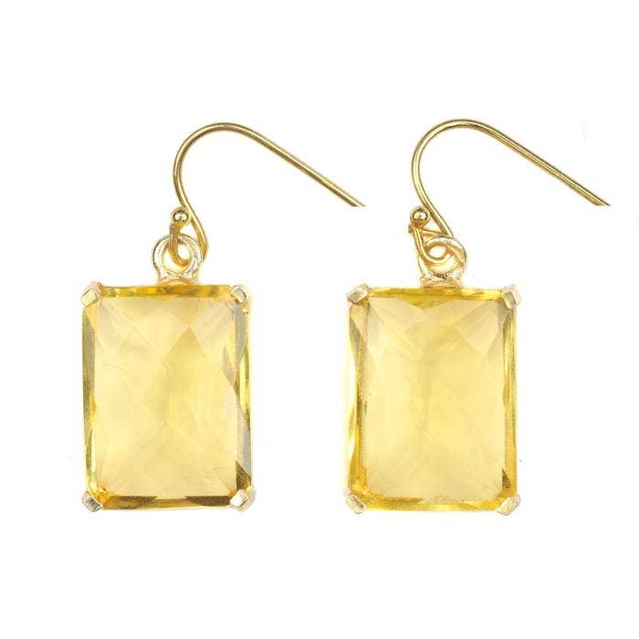 Pandora Earring - (11 Gemstone Options): Peridot Quartz