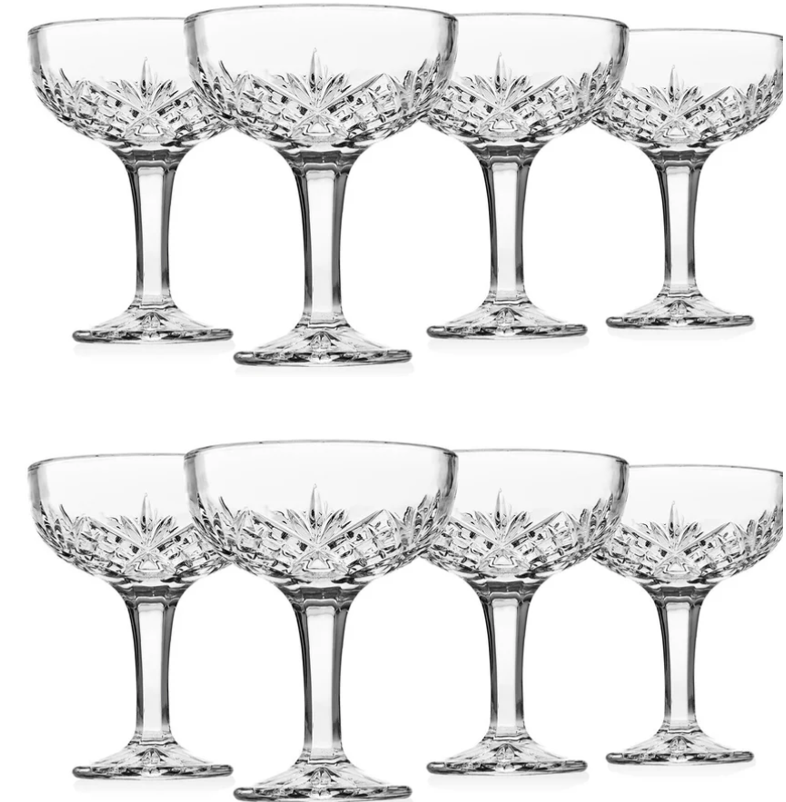 Dublin Set of Eight Champagne Coupes