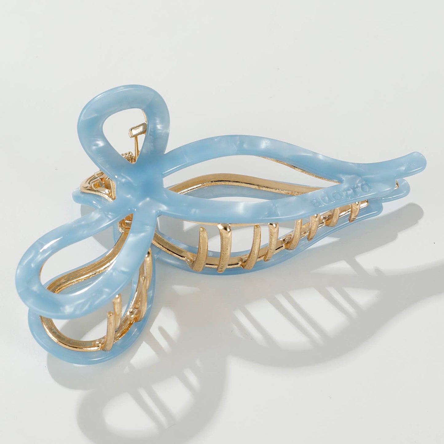 Sabrina Coastal Ribbon Metal Bow Claw Clip - Large: Assorted