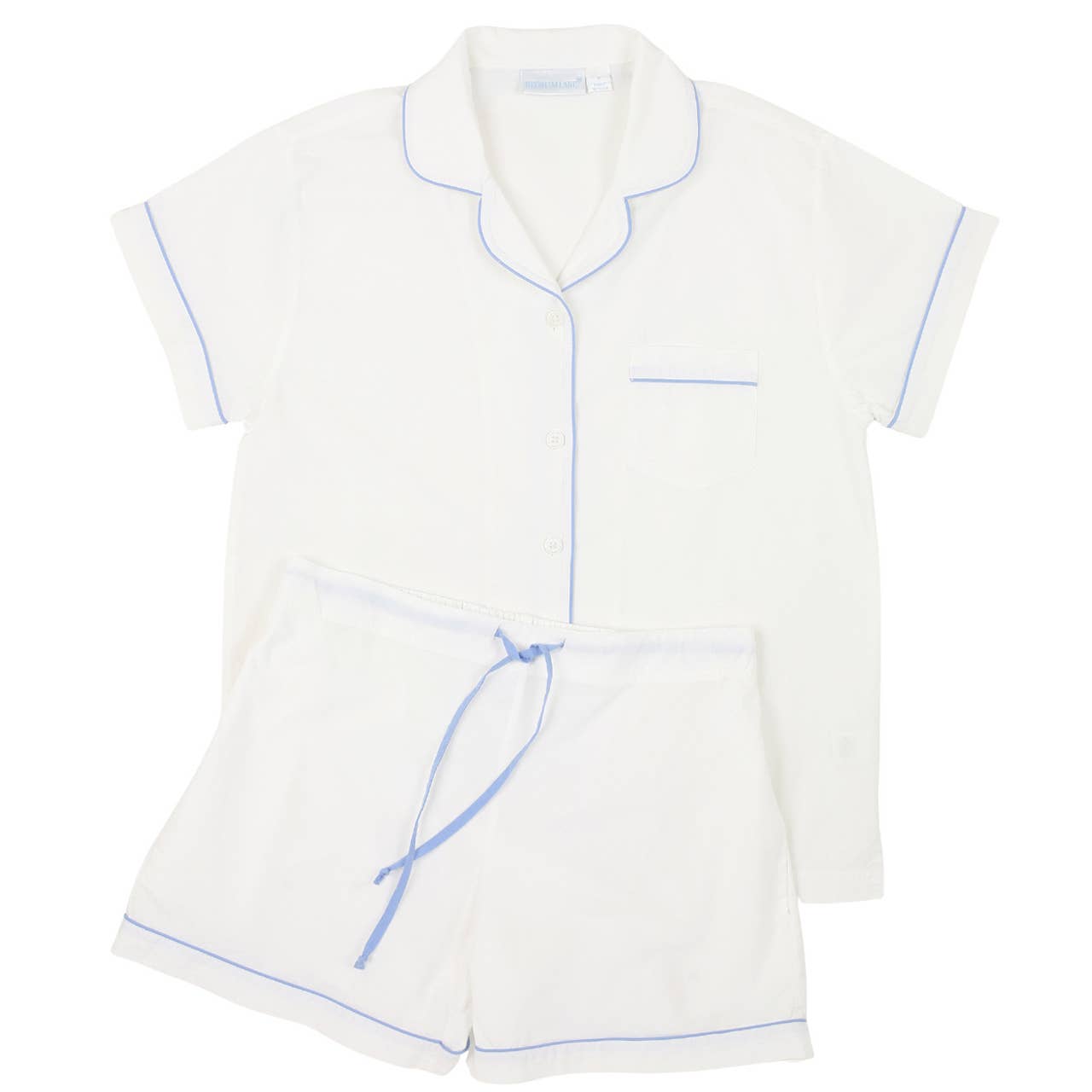 Logan Periwinkle Short Sleeve Shorty Pajamas: S