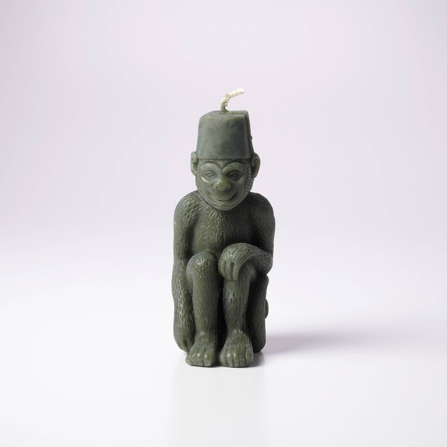 Monkey with a Fez Beeswax Candle: Peacock