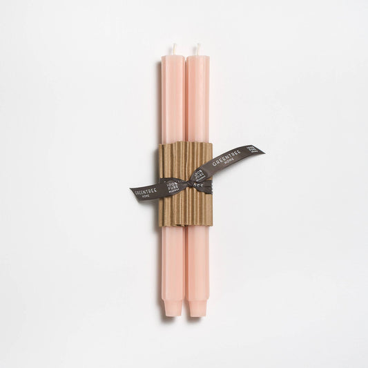 12" Fluted Church Tapers: Blush