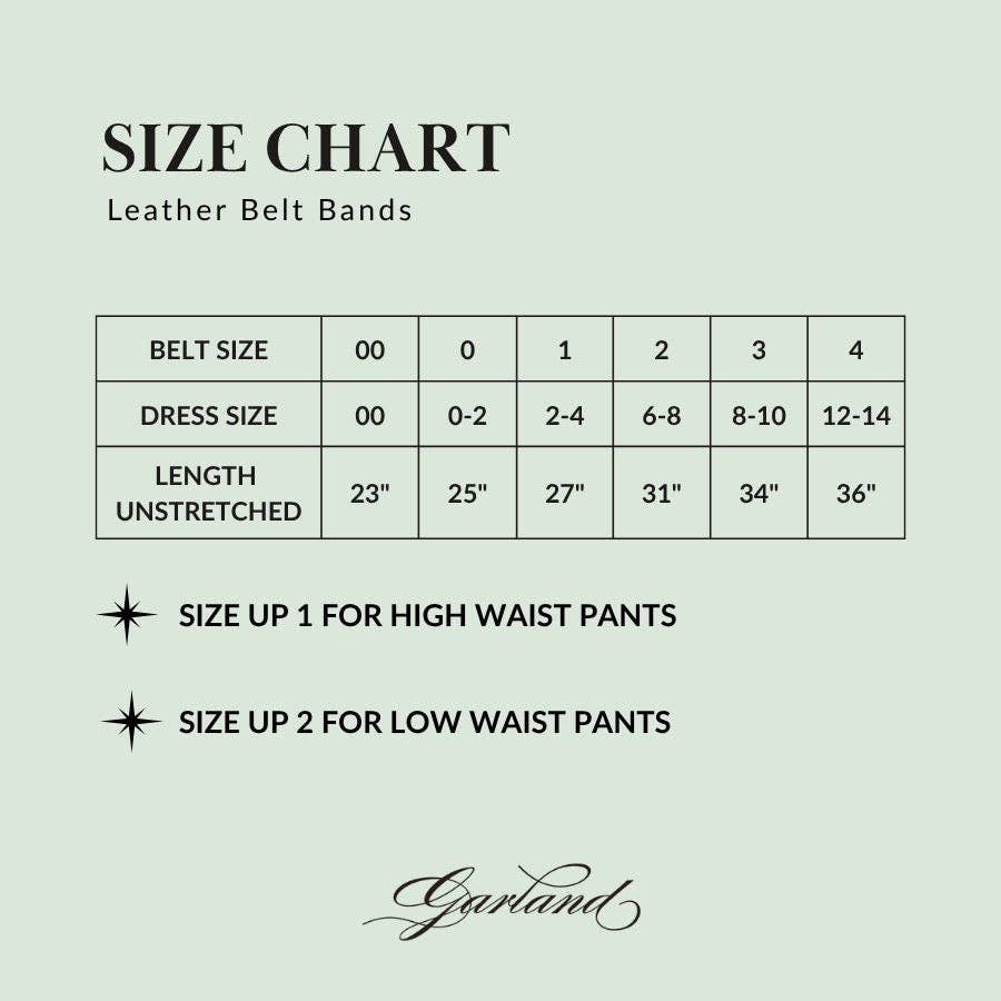 Red Leather Belt Band: 2 (Medium)