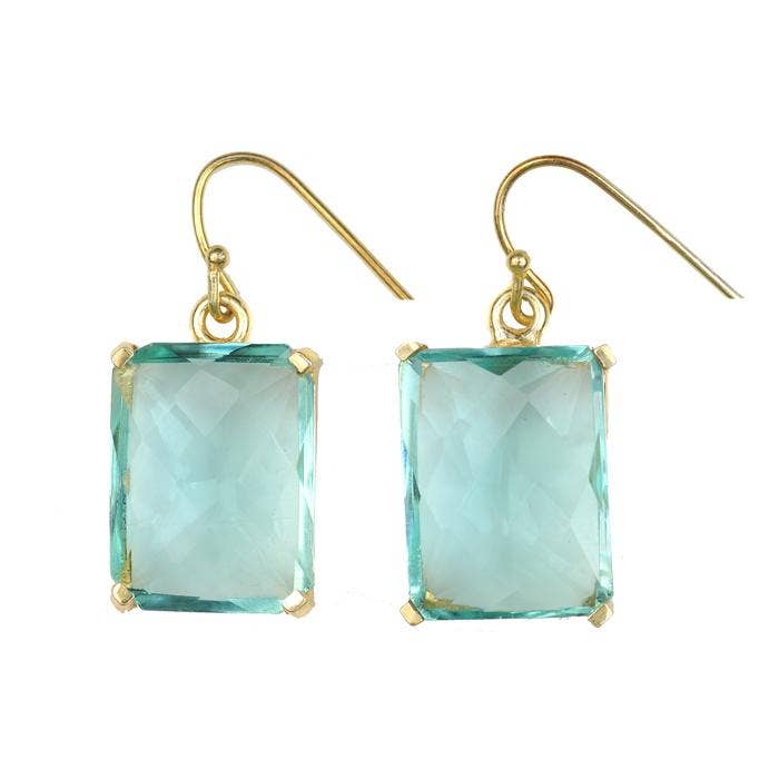 Pandora Earring - (11 Gemstone Options): Sky Blue Quartz