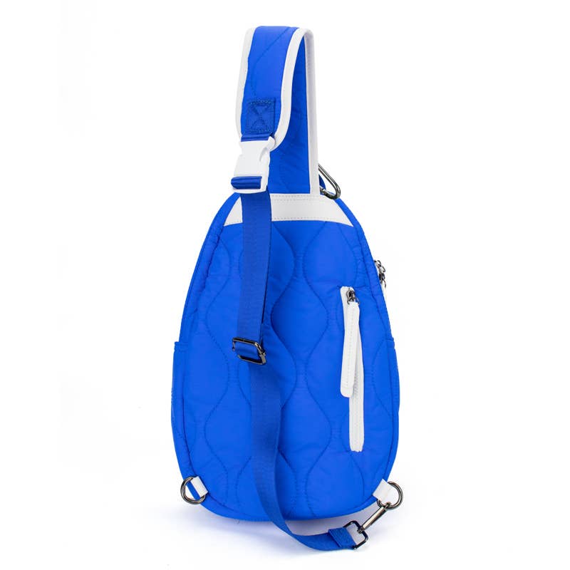 Pickleball Courtside Sling - Electric Blue / White